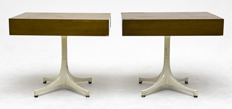 George Nelson - Pedestal End Tables, Pair