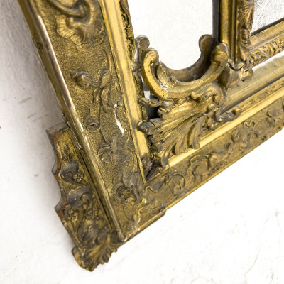 Low Relief Gilt Overmantle Mirror