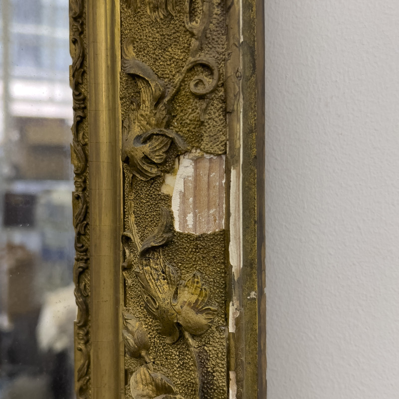 Low Relief Gilt Overmantle Mirror