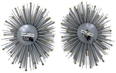 Sunburst Sconces, Pair