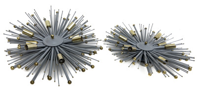 Sunburst Sconces, Pair