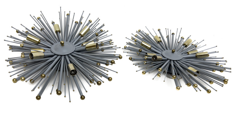 Sunburst Sconces, Pair