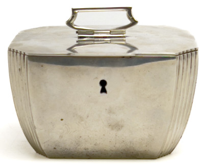 Image for Lot Sterling Silver Tea Caddy