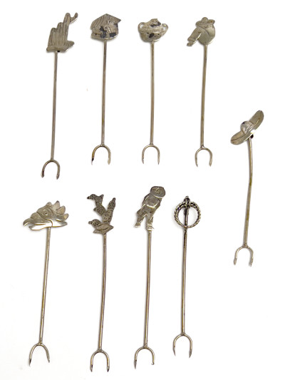 Sterling Plate and Cocktail Picks