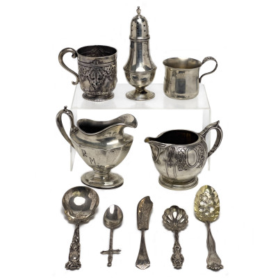 Image for Lot Sterling Silver Serviceware, Group of 10