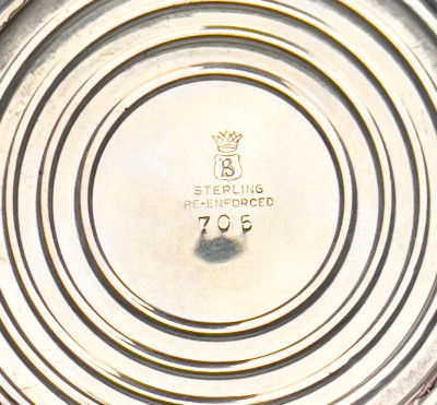 Sterling Silver Dishes and Candlesticks, Group of 6