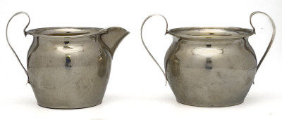 Sterling Silver Tray, Creamer, and Sugar