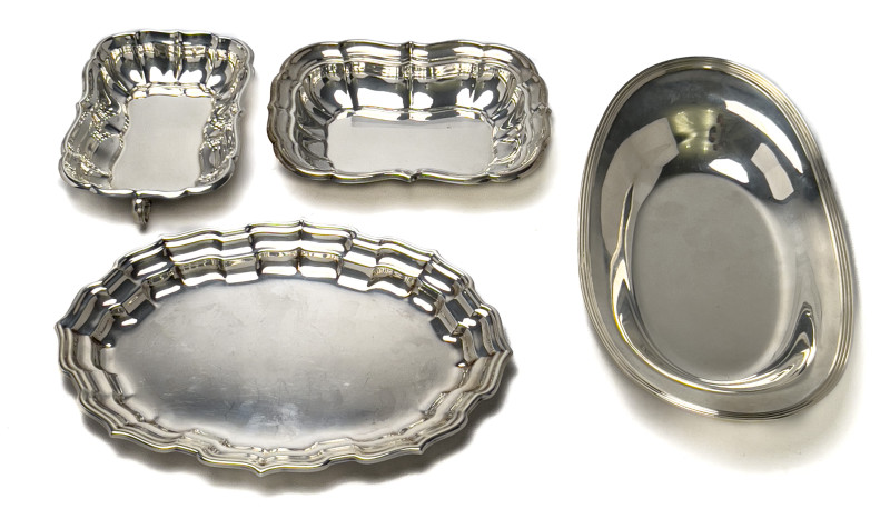Reed &amp; Barton, Frank Smith, and Frank Whitney - Sterling Silver Trays and Covered Dish