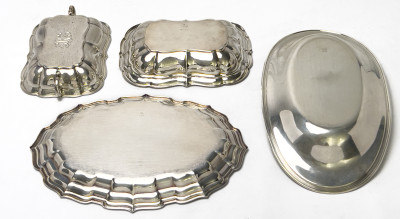 Reed &amp; Barton, Frank Smith, and Frank Whitney - Sterling Silver Trays and Covered Dish