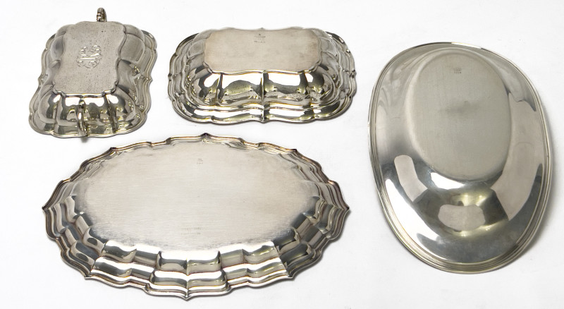 Reed &amp; Barton, Frank Smith, and Frank Whitney - Sterling Silver Trays and Covered Dish