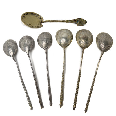 Image for Lot Russian Spoon Collection and Plique-à-jour