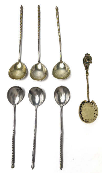 Russian Spoon Collection and Plique-à-jour