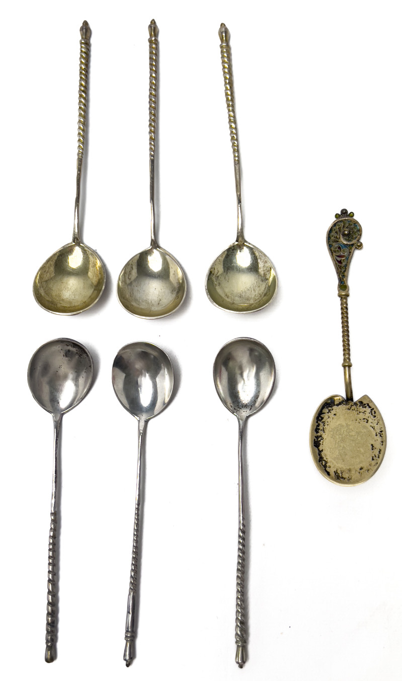 Russian Spoon Collection and Plique-à-jour