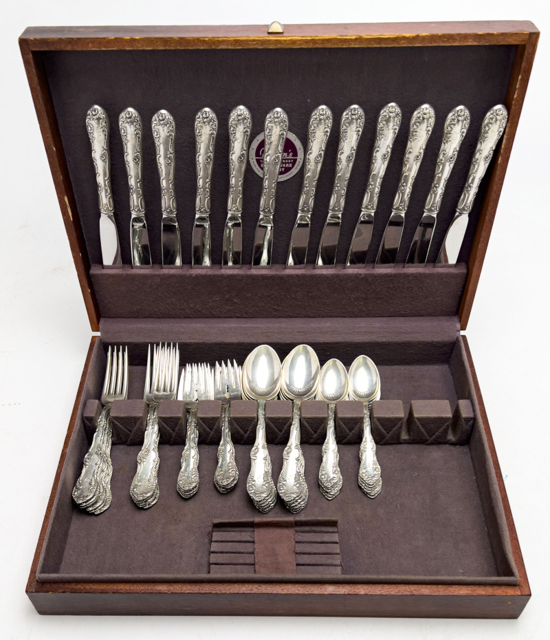 Towle Silversmiths - Sterling Silver &quot;Old English&quot; Flatware Service for 12