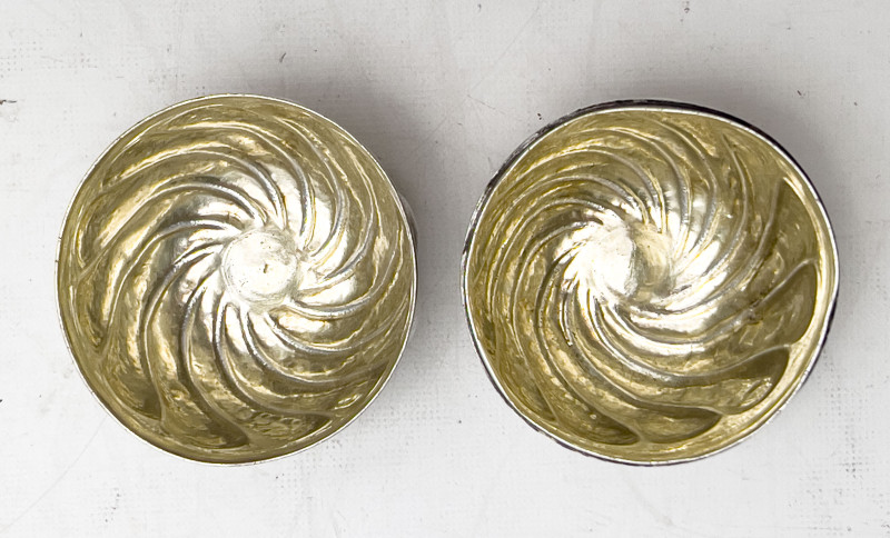 German Silver Repousse Double Cup