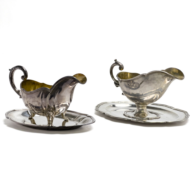 Continental Silver Gravy Boats, Group of 2