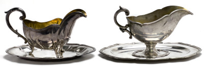 Continental Silver Gravy Boats, Group of 2