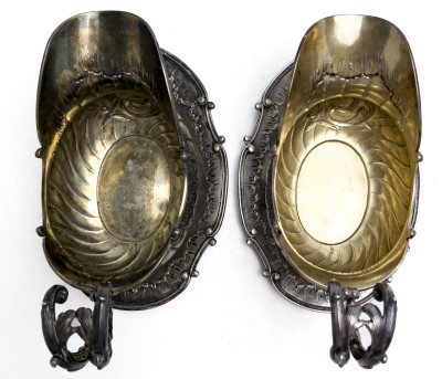 Continental Silver Gravy Boats, Pair