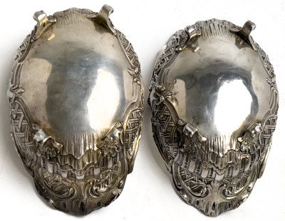 Two Continental Silver Victorian Small Repoussé Dishes