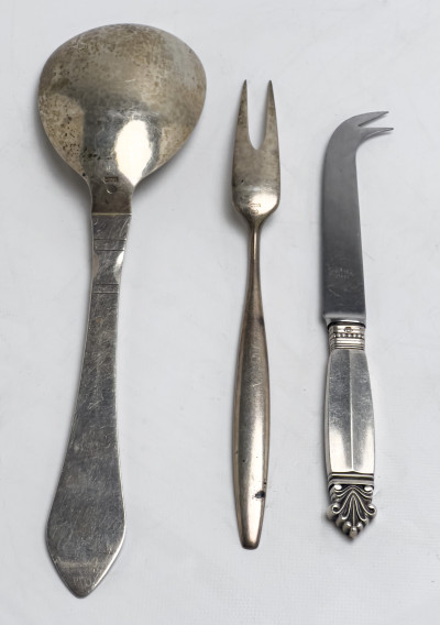 Georg Jensen - Sterling Silver Service Pieces, Group of 3