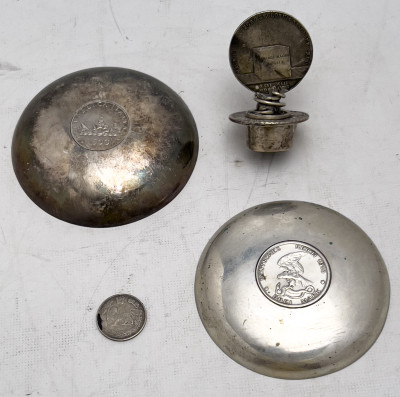 Silver Coins in Assorted Settings, Group of 4