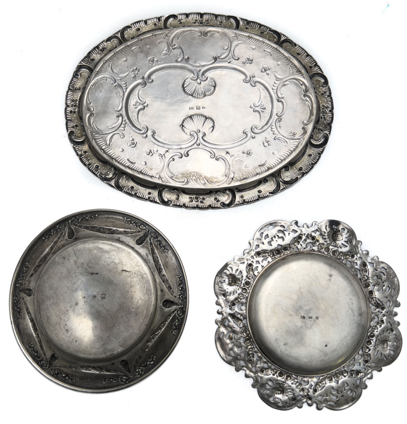 Silver Dishes and Baskets, Group of 6