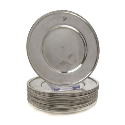 Image for Lot Sterling Silver Plates, Group of 12