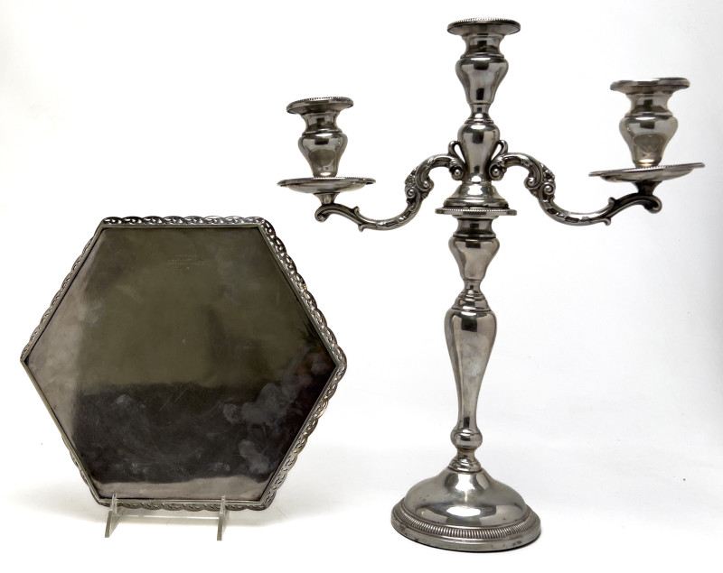 Tiffany &amp; Co. and Others - Silver Tray and Candelabra