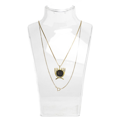 14K Gold Menorah Pendant Set with Coin