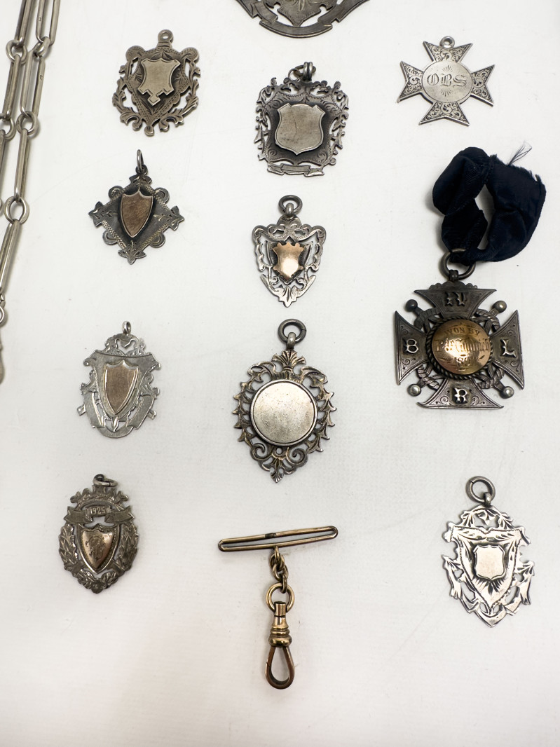 Charms and Watch Chains, Group of 16