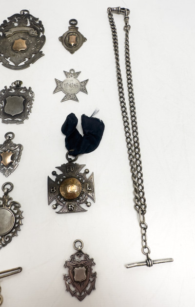 Charms and Watch Chains, Group of 16