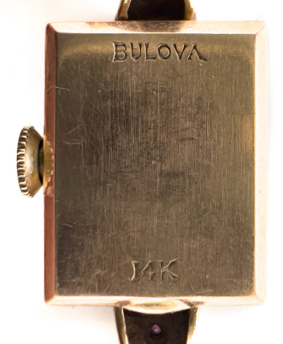 Bulova - Gold Ladies Watch with Rubies and Diamonds
