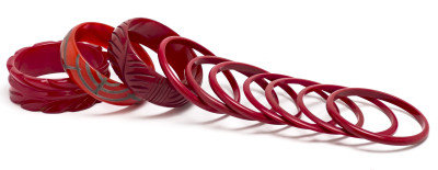 Bakelite Bangle Bracelets, Group of 10