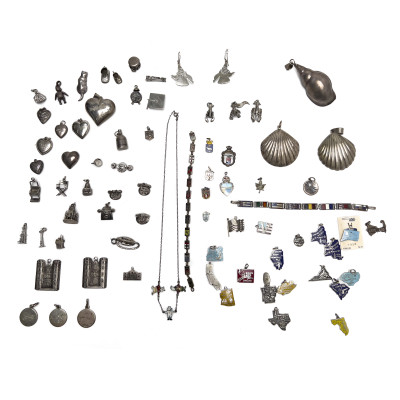 Image for Lot Sterling Silver Charms and Jewelry