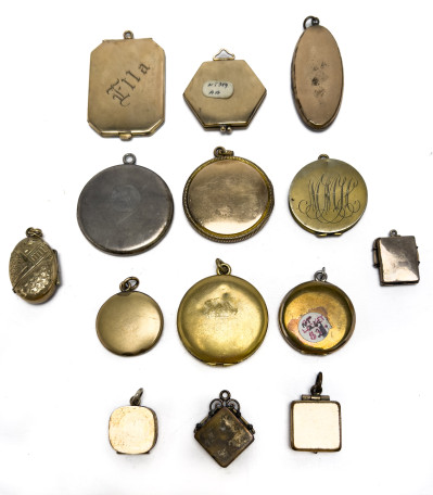 Victorian Lockets, Group of 14