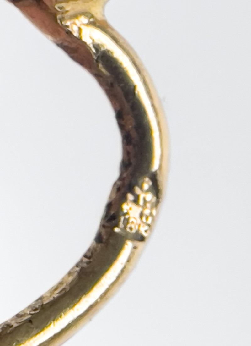 Gold and White Topaz Earrings, and Gold, Diamond, and Enamel Earring Charms