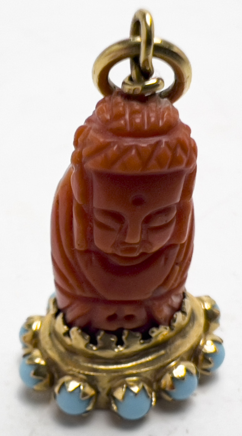 Chinese Gold and Enamel Pendants, Group of 4