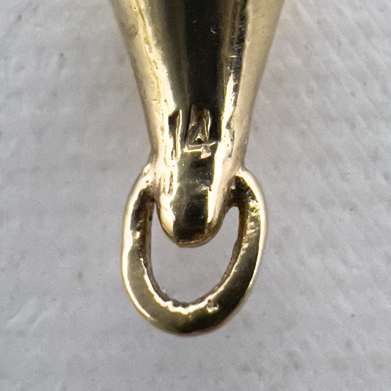 Pair of Gold and Onyx Earrings and Gold Elsa Peretti Style Pendant