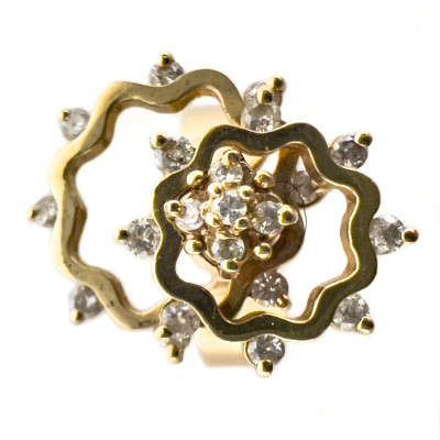 Image for Lot Gold and Diamond Kinetic Ring
