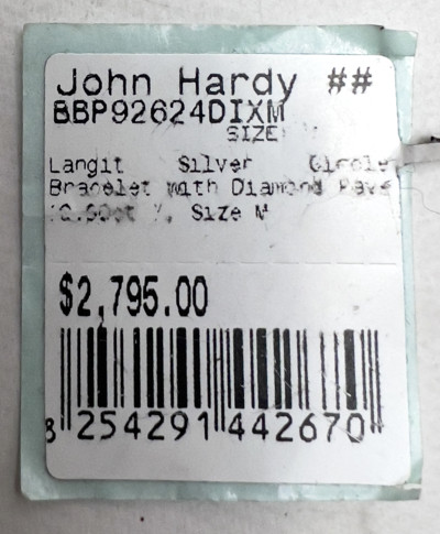 John Hardy - Sterling Silver Diamond Bracelet and Sterling Silver Earrings