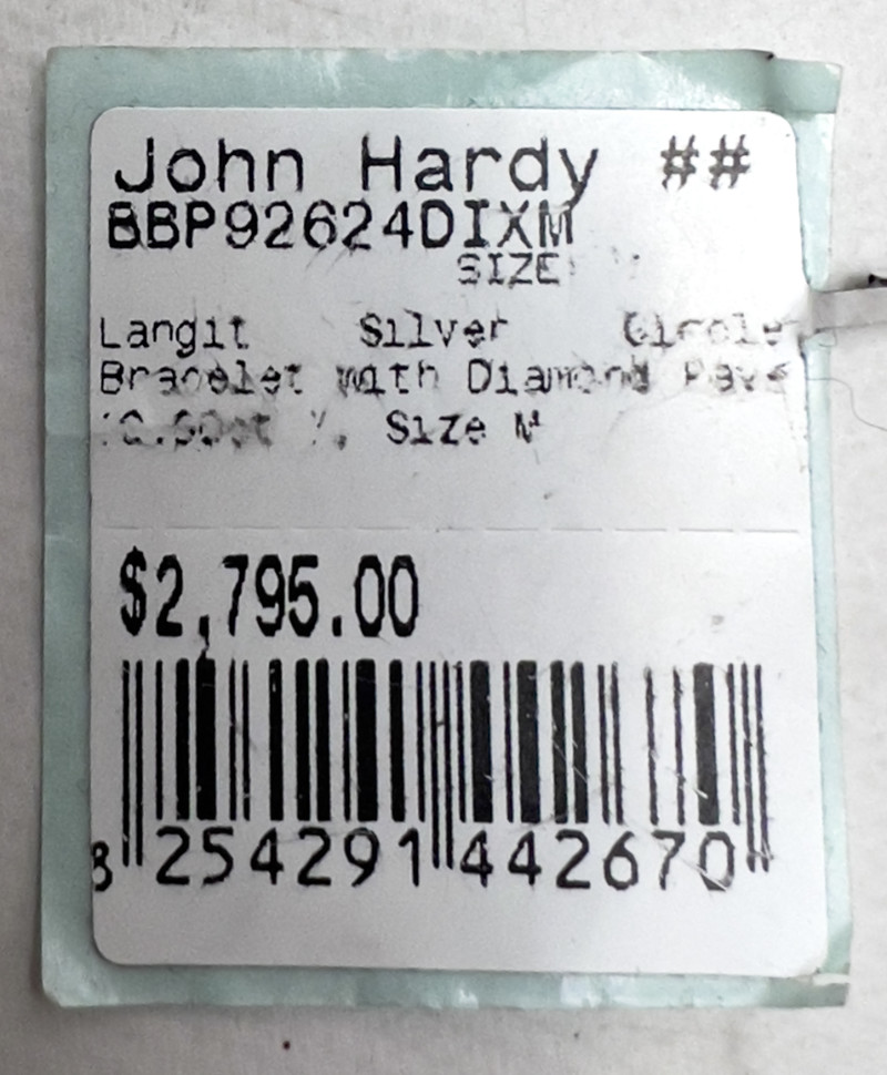 John Hardy - Sterling Silver Diamond Bracelet and Sterling Silver Earrings