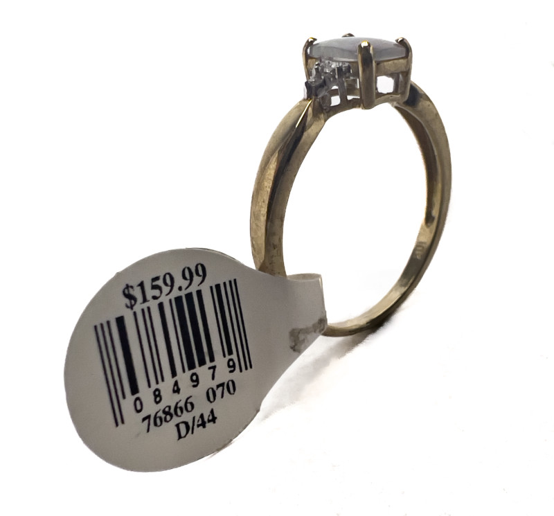 Gold Opal Earrings, Opal and Diamond Ring, and Cameo Pendant