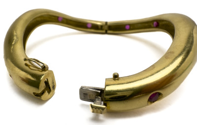 Gold and Ruby Bracelet