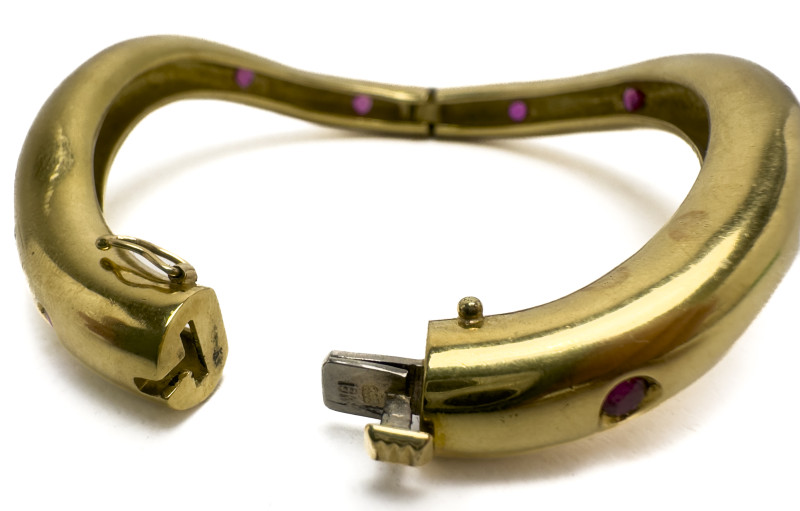 Gold and Ruby Bracelet