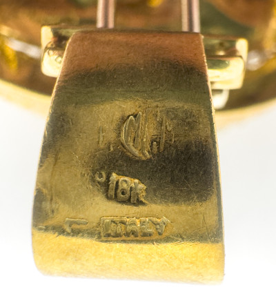 Gold, Diamond, and Sapphire Egyptian Pendant Brooch