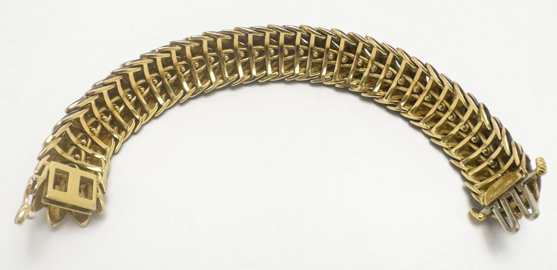 David Webb - Gold and Enamel Snake Bracelet