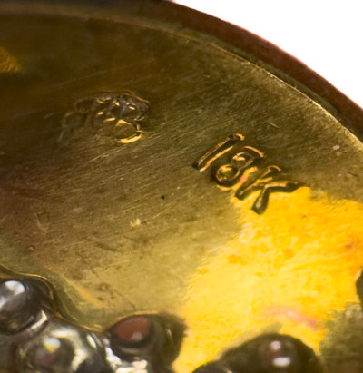 Boris LeBeau - Gold, Emerald and Diamond Earrings