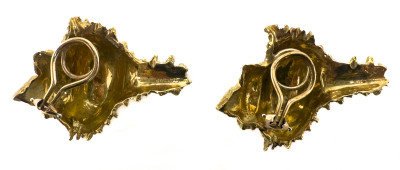 Gold Conch Seashell Earrings,