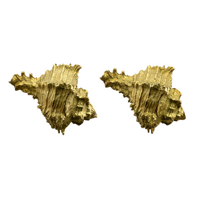 Image for Lot Gold Conch Seashell Earrings,