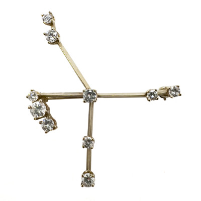 Image for Lot Gold and Diamond Constellation Brooch